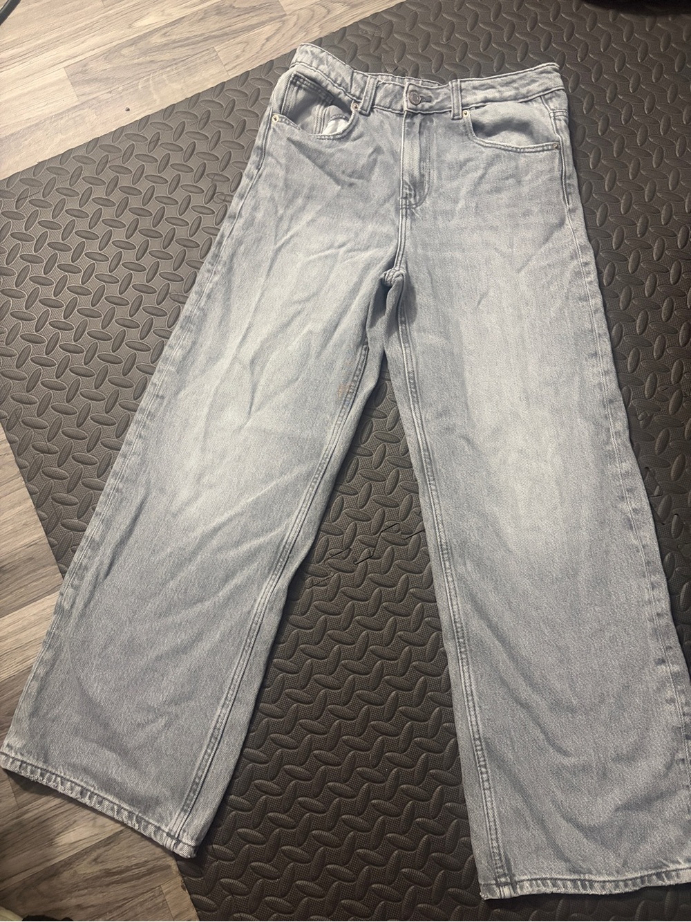 Zara Light Blue Kids Wide-Leg Jeans